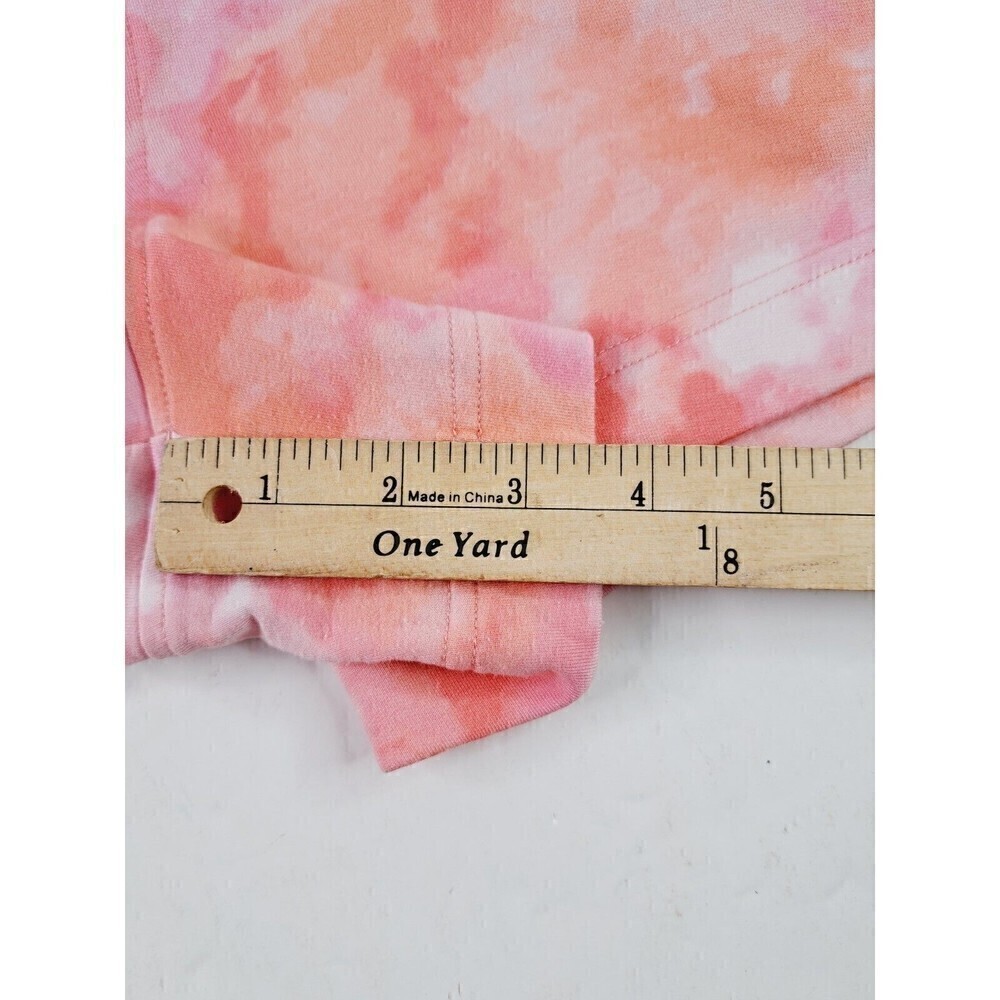 Athleta Balance Printed 4" Shortie Pink Tie Dye Drawstring Waist Pockets Size S - Picture 5 of 6